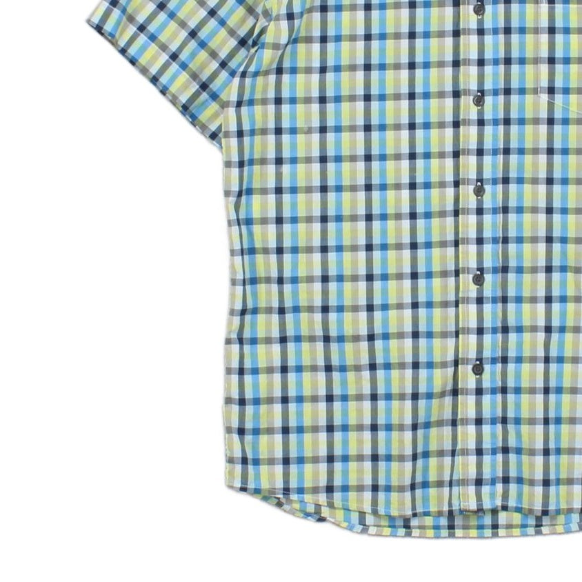 Mens Plaid Shirt Casual Short Sleeve Designer