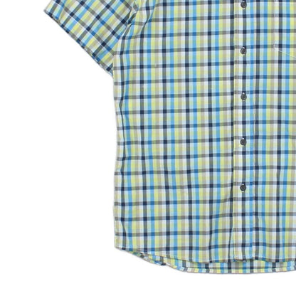 Mens Plaid Shirt Casual Short Sleeve Designer