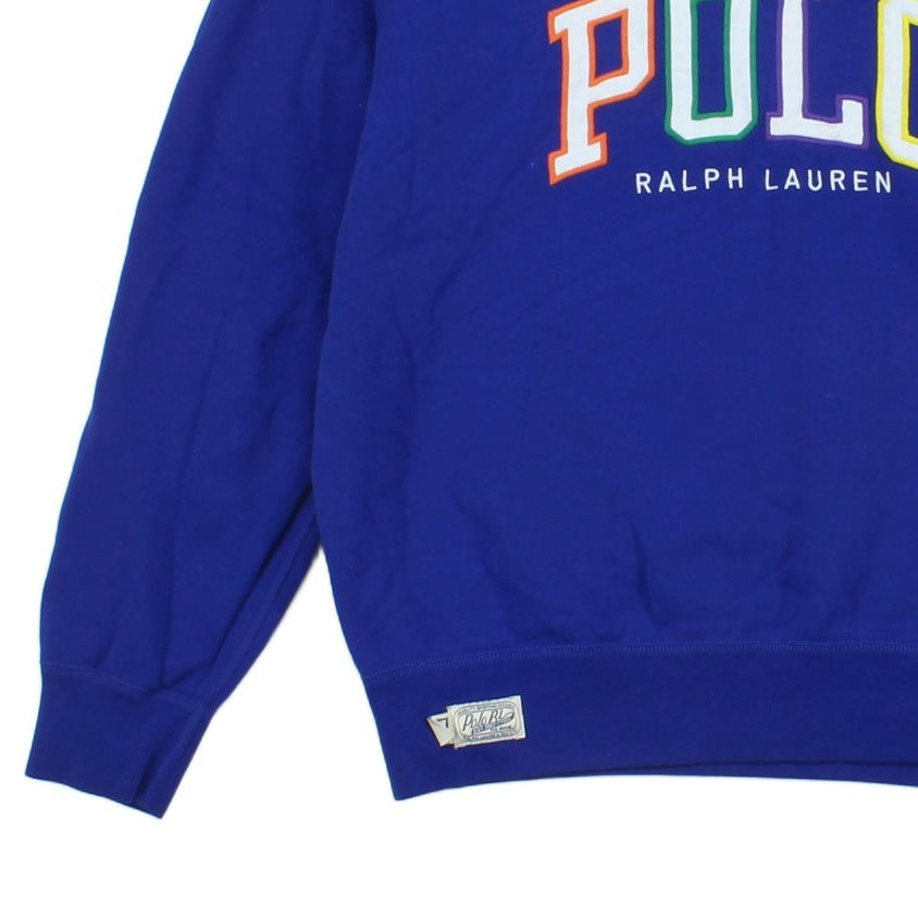 Mens Spell Out Sweatshirt Logo Crew Neck