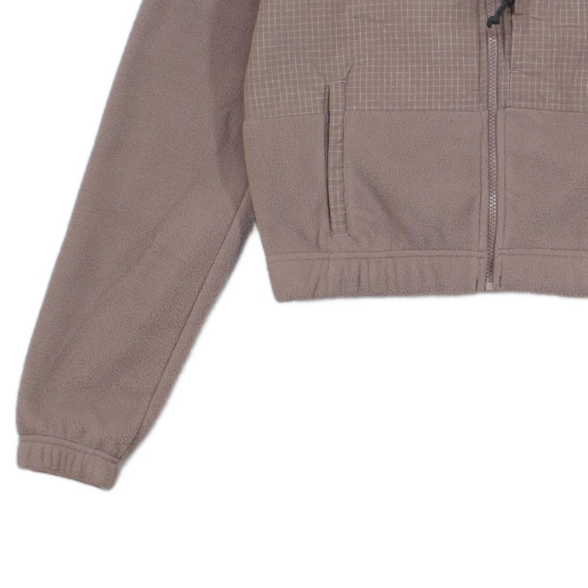 Womens Fleece Jacket Hooded Outdoor Cropped