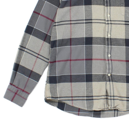 Mens Flannel Plaid Shirt Long Sleeve Tailored