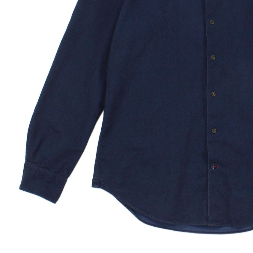 Mens Shirt Slim Fit Button Up Brushed Cotton