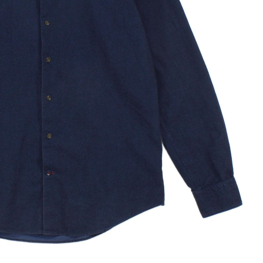 Mens Shirt Slim Fit Button Up Brushed Cotton