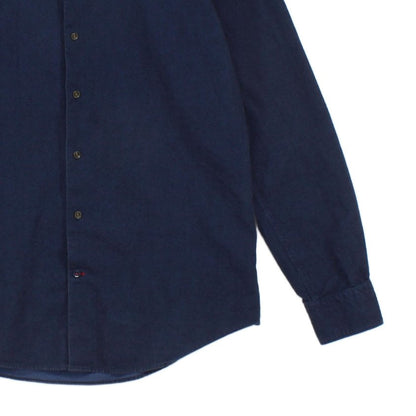 Mens Shirt Slim Fit Button Up Brushed Cotton