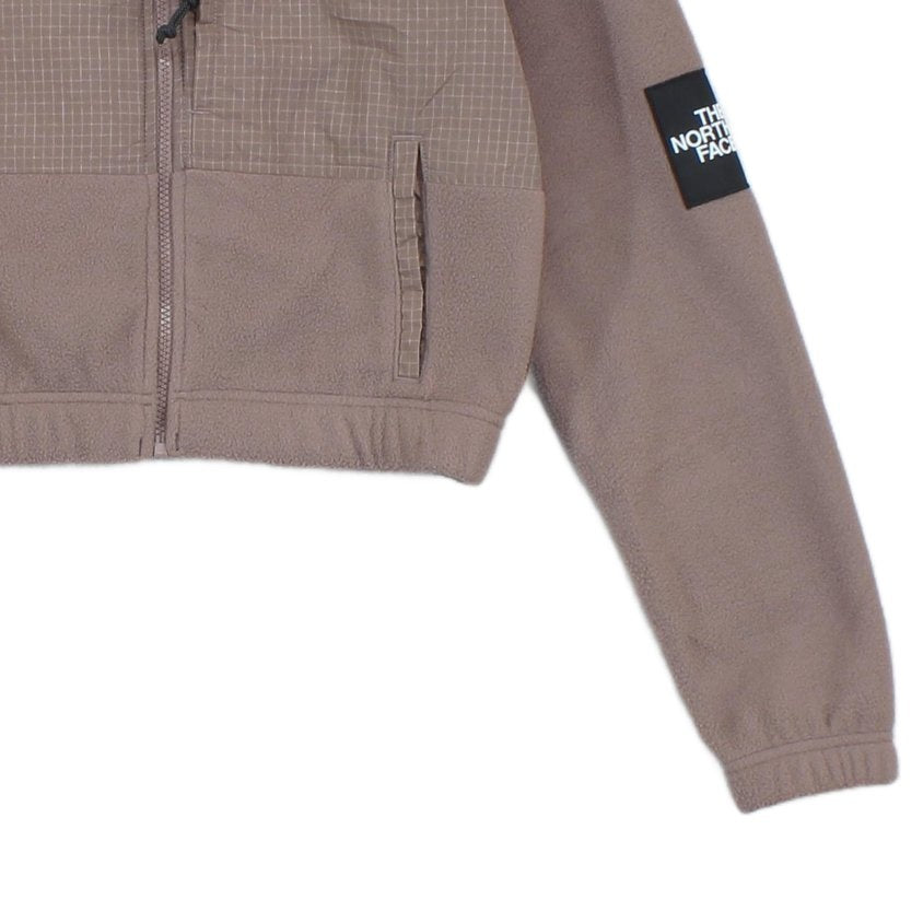 Womens Fleece Jacket Hooded Outdoor Cropped