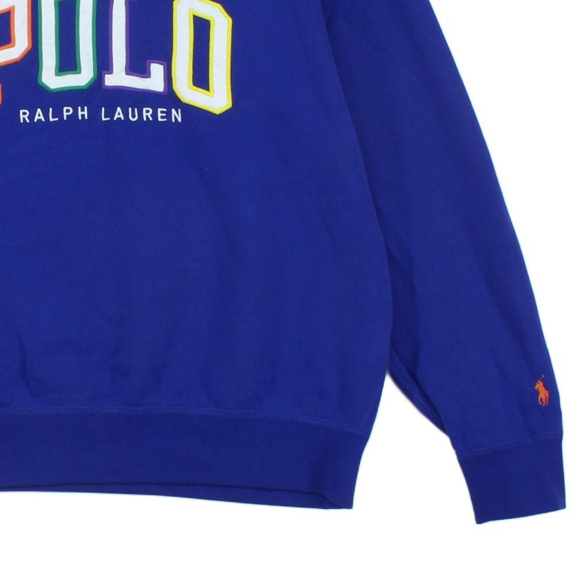 Mens Spell Out Sweatshirt Logo Crew Neck
