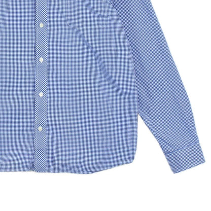 Mens Check Shirt Button Down Long Sleeve Cotton