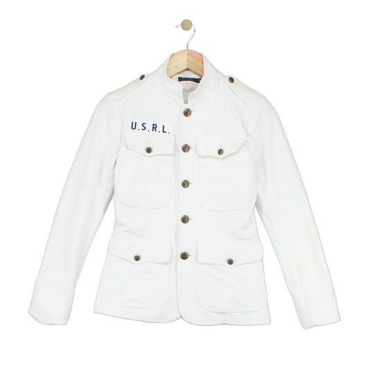 Womens Blazer Jacket Classic Military Stretch