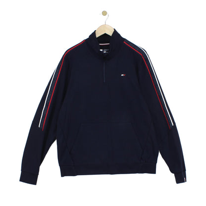 Mens 1/4 Zip Sweatshirt Logo Athletic Stretch