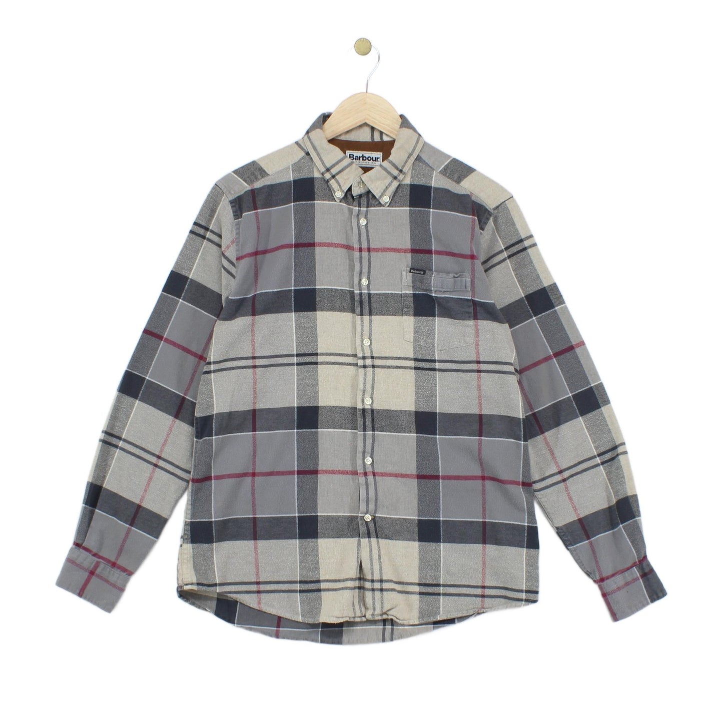 Mens Flannel Plaid Shirt Long Sleeve Tailored