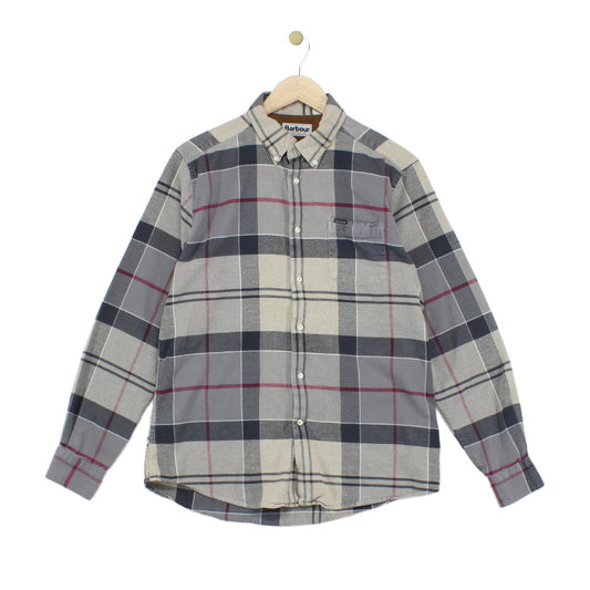 Mens Flannel Plaid Shirt Long Sleeve Tailored