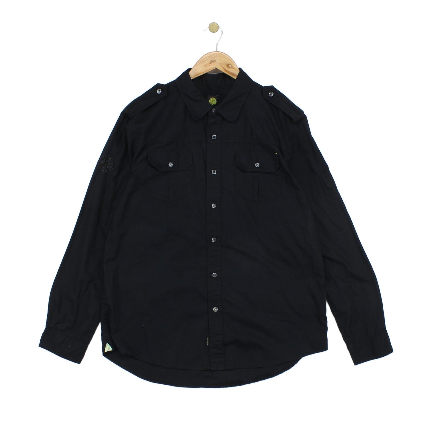 Mens Shirt Long Sleeve Button Up Lapel