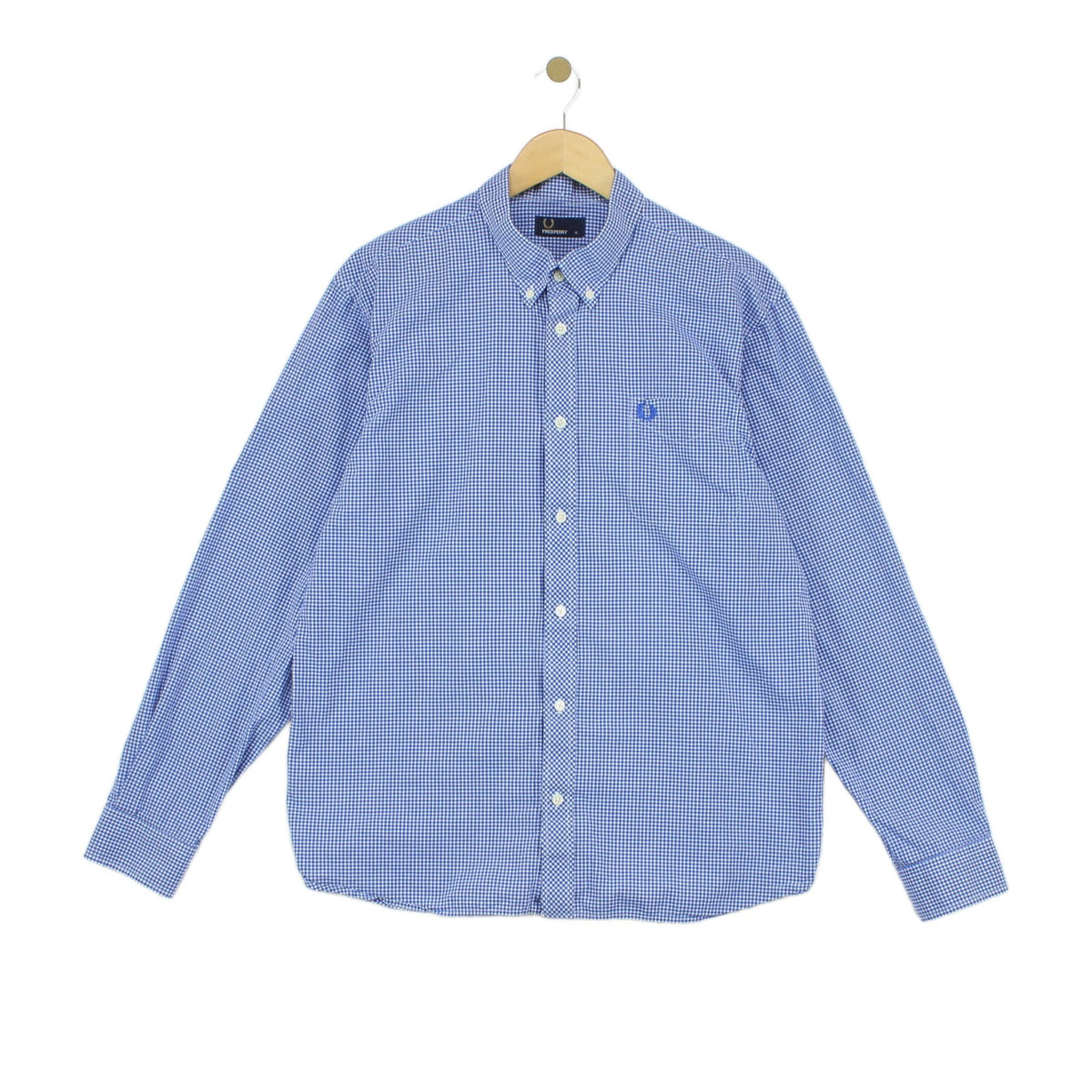 Mens Check Shirt Button Down Long Sleeve Cotton