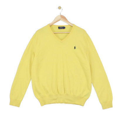 Mens V-Neck Jumper Pullover Wool