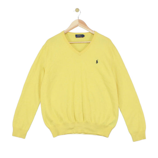 Mens V-Neck Jumper Pullover Wool