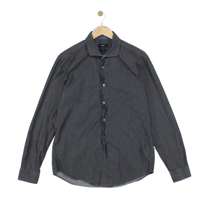 Mens Shirt Slim Fit Long Sleeve