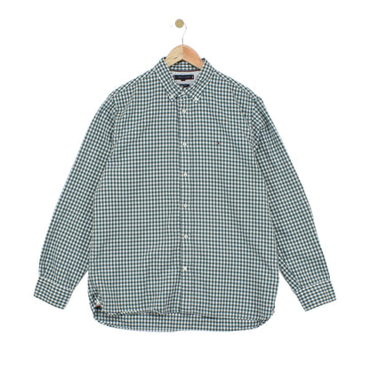 Mens Plaid Shirt Button Up Long Sleeve