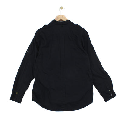 Mens Shirt Long Sleeve Button Up Lapel