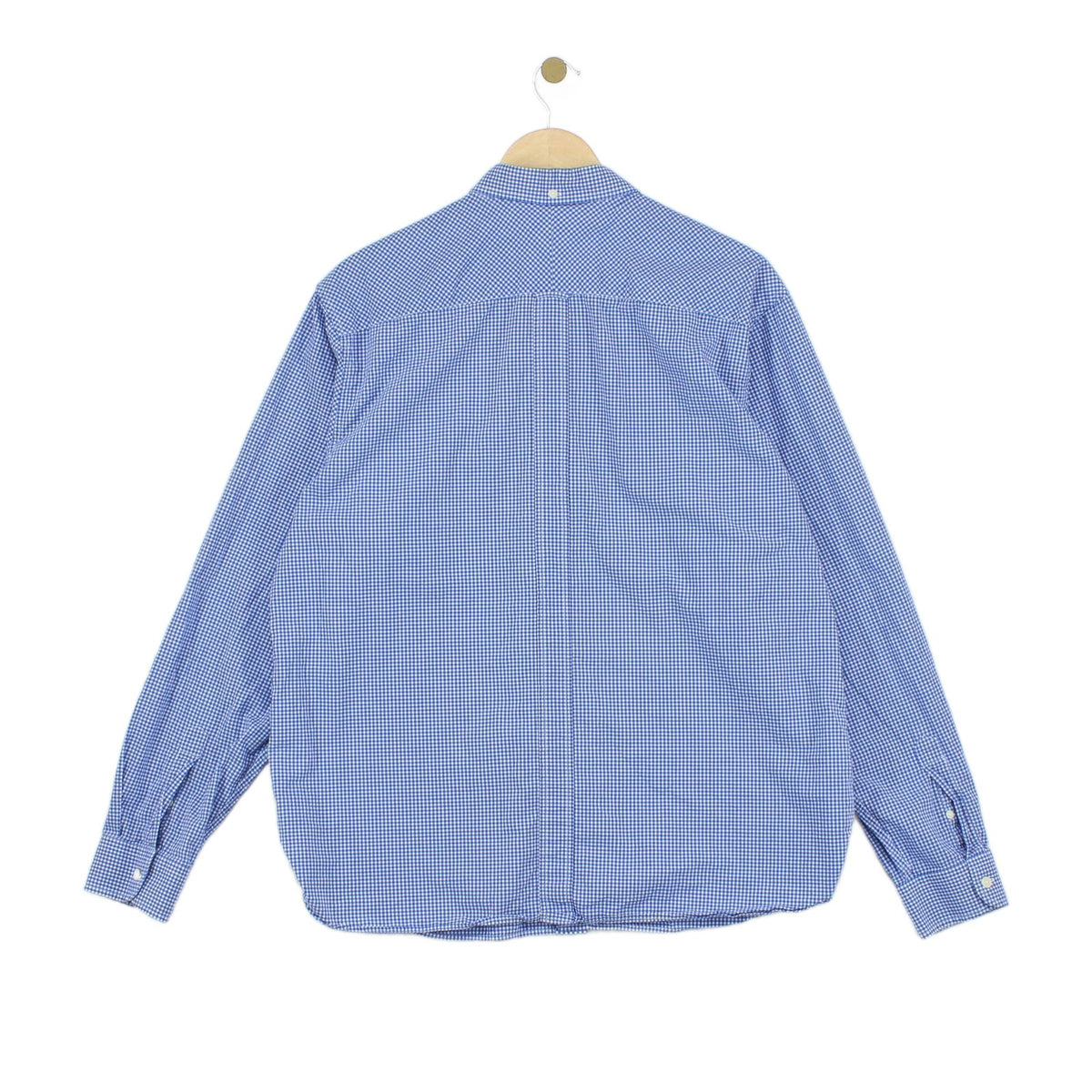 Mens Check Shirt Button Down Long Sleeve Cotton