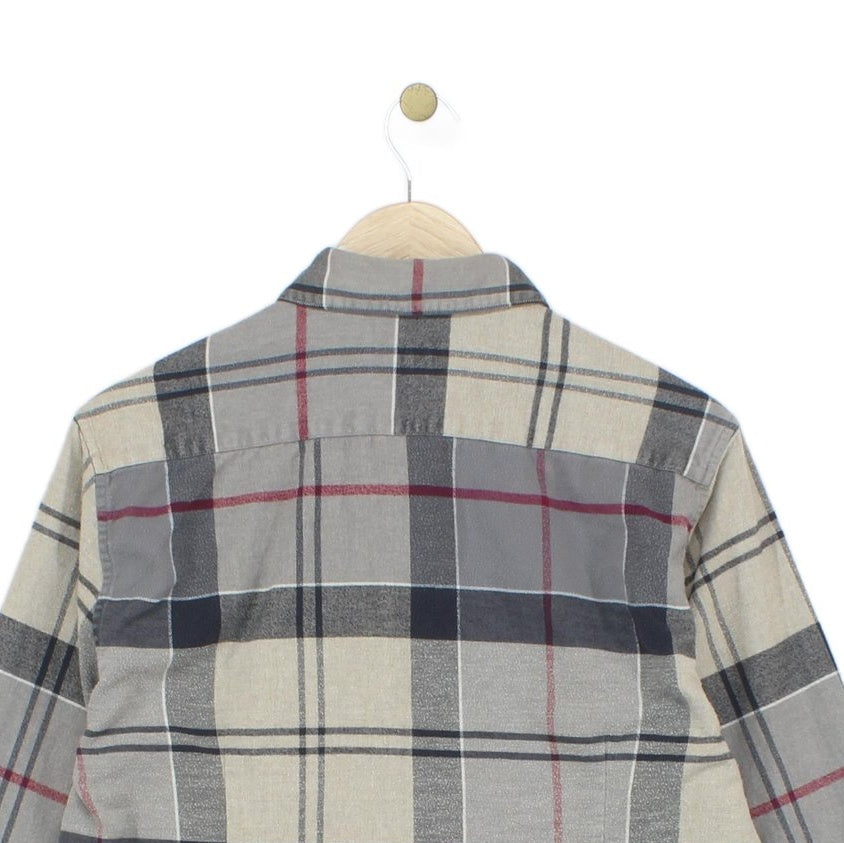 Mens Flannel Plaid Shirt Long Sleeve Tailored