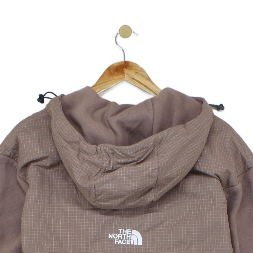 Womens Fleece Jacket Hooded Outdoor Cropped