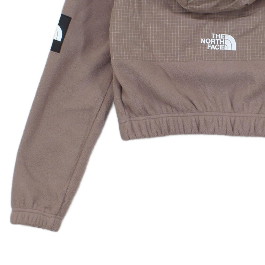 Womens Fleece Jacket Hooded Outdoor Cropped