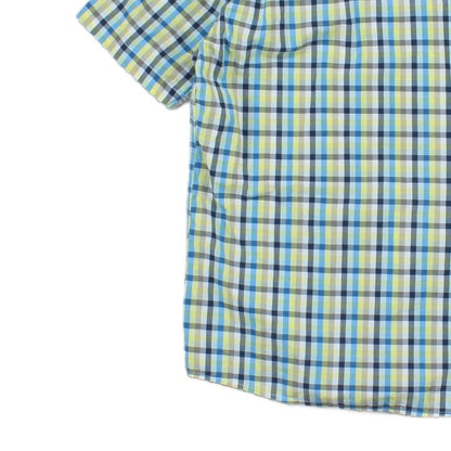 Mens Plaid Shirt Casual Short Sleeve Designer