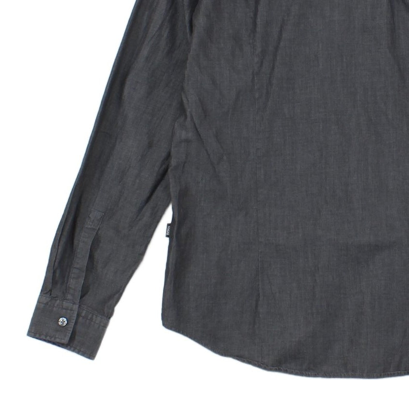 Mens Shirt Slim Fit Long Sleeve