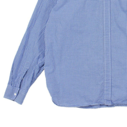Mens Check Shirt Button Down Long Sleeve Cotton