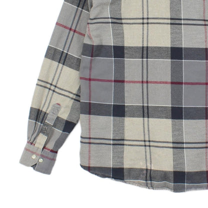 Mens Flannel Plaid Shirt Long Sleeve Tailored
