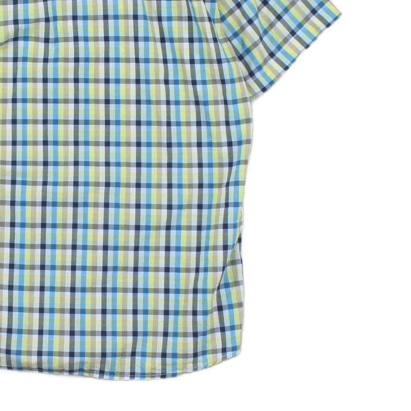 Mens Plaid Shirt Casual Short Sleeve Designer