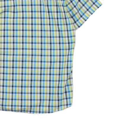 Mens Plaid Shirt Casual Short Sleeve Designer