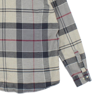 Mens Flannel Plaid Shirt Long Sleeve Tailored