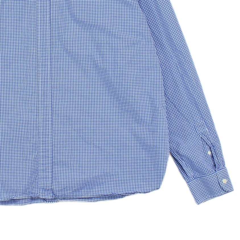 Mens Check Shirt Button Down Long Sleeve Cotton
