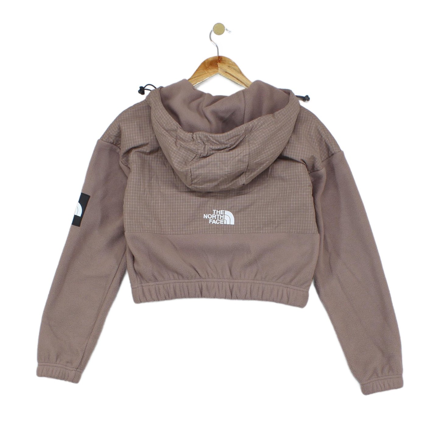 Womens Fleece Jacket Hooded Outdoor Cropped