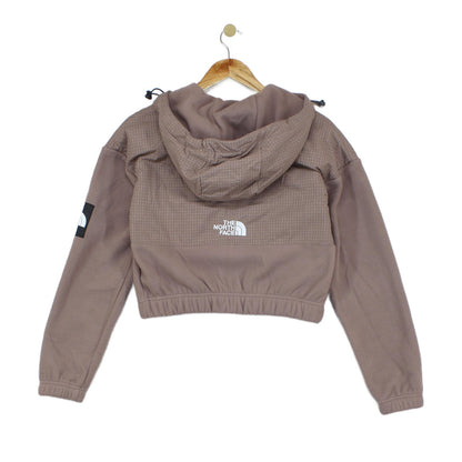 Womens Fleece Jacket Hooded Outdoor Cropped