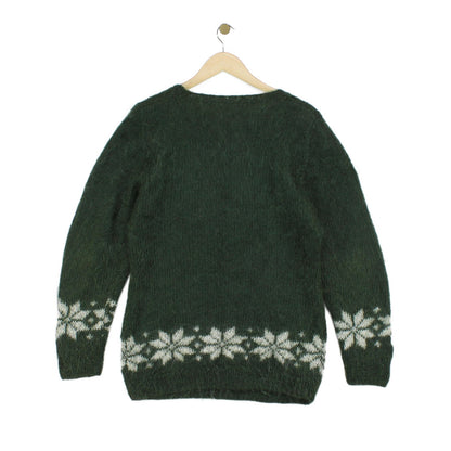 Womens Fair Isle Jumper Pattern Long Sleeve Crew Neck