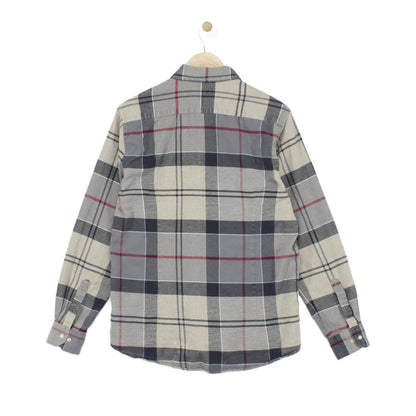 Mens Flannel Plaid Shirt Long Sleeve Tailored