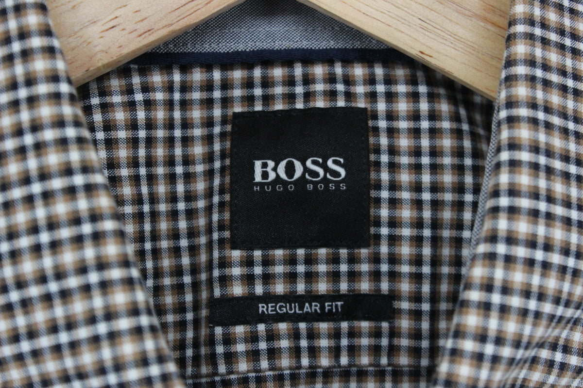 Mens Check Shirt Long Sleeve Regular Fit