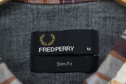 Mens Chambray Shirt Slim Fit Button Down Long Sleeve