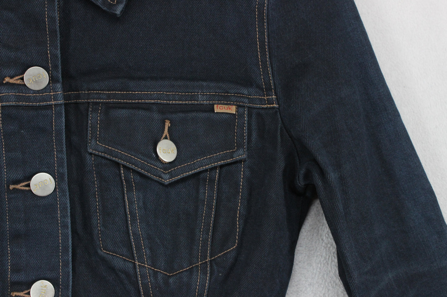 Womens Vintage Fcuk Jeans Denim Jacket