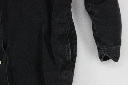 Womens Sherpa Denim Jacket Outerwear Long