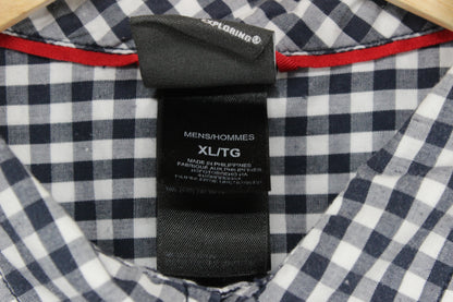 Mens Shirt Check Casual Short Sleeve Stretch