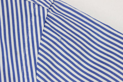 Mens Striped Shirt Short Sleeve Button Up Classic Fit
