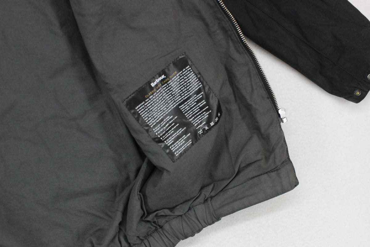 Boys Waxed Jacket Hooded Full Zip Motorcycle Cotton
