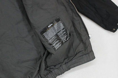 Boys Waxed Jacket Hooded Full Zip Motorcycle Cotton