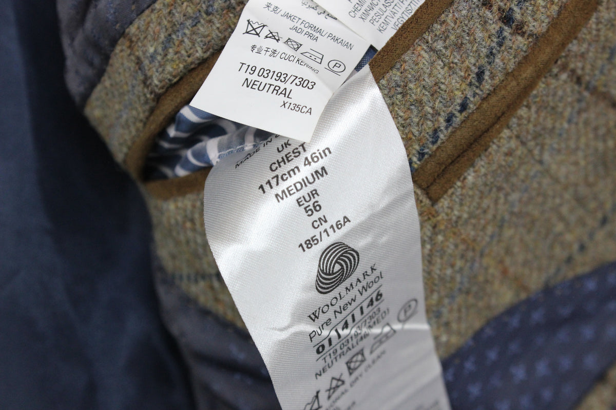 Mens Tweed Blazer Check Wool