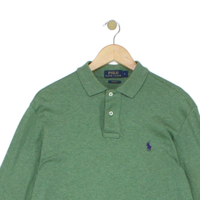 Mens Polo Shirt Custom Fit Long Sleeve Collar