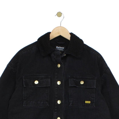 Womens Sherpa Denim Jacket Outerwear Long