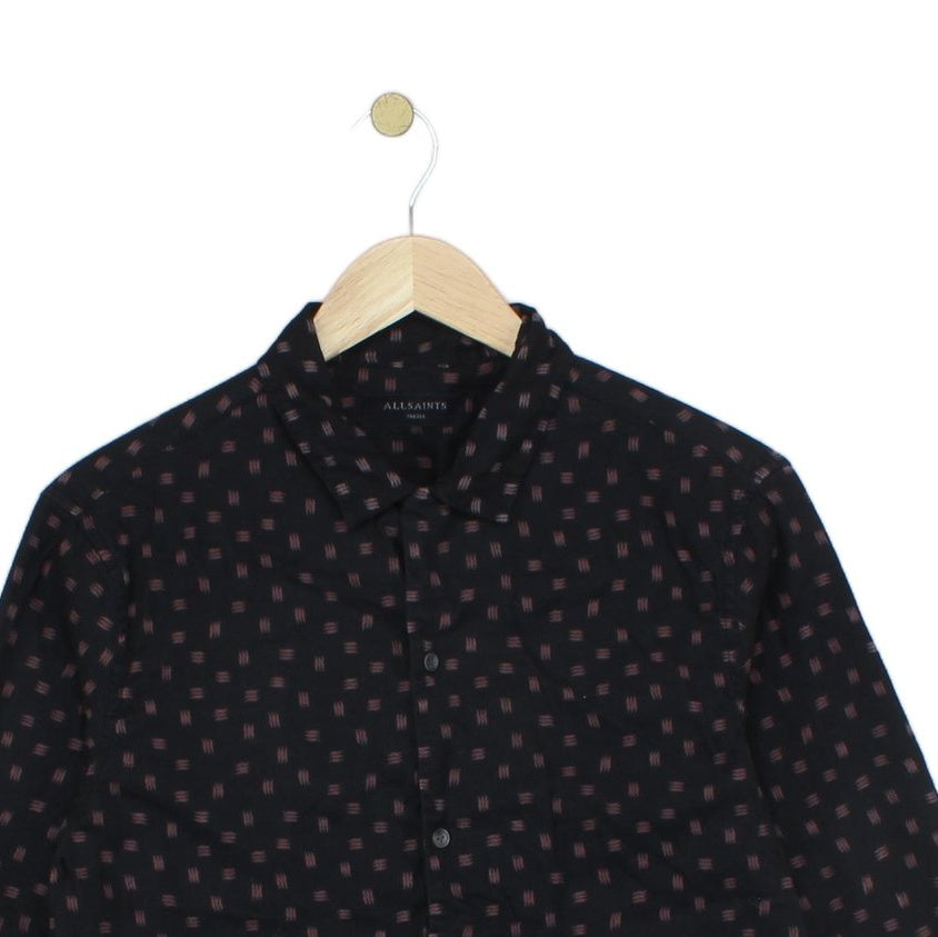 Mens Patterned Shirt Button Up Long Sleeve